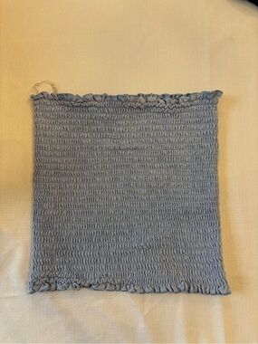 Zenana Outfitters Light Blue Smocked Tube Top